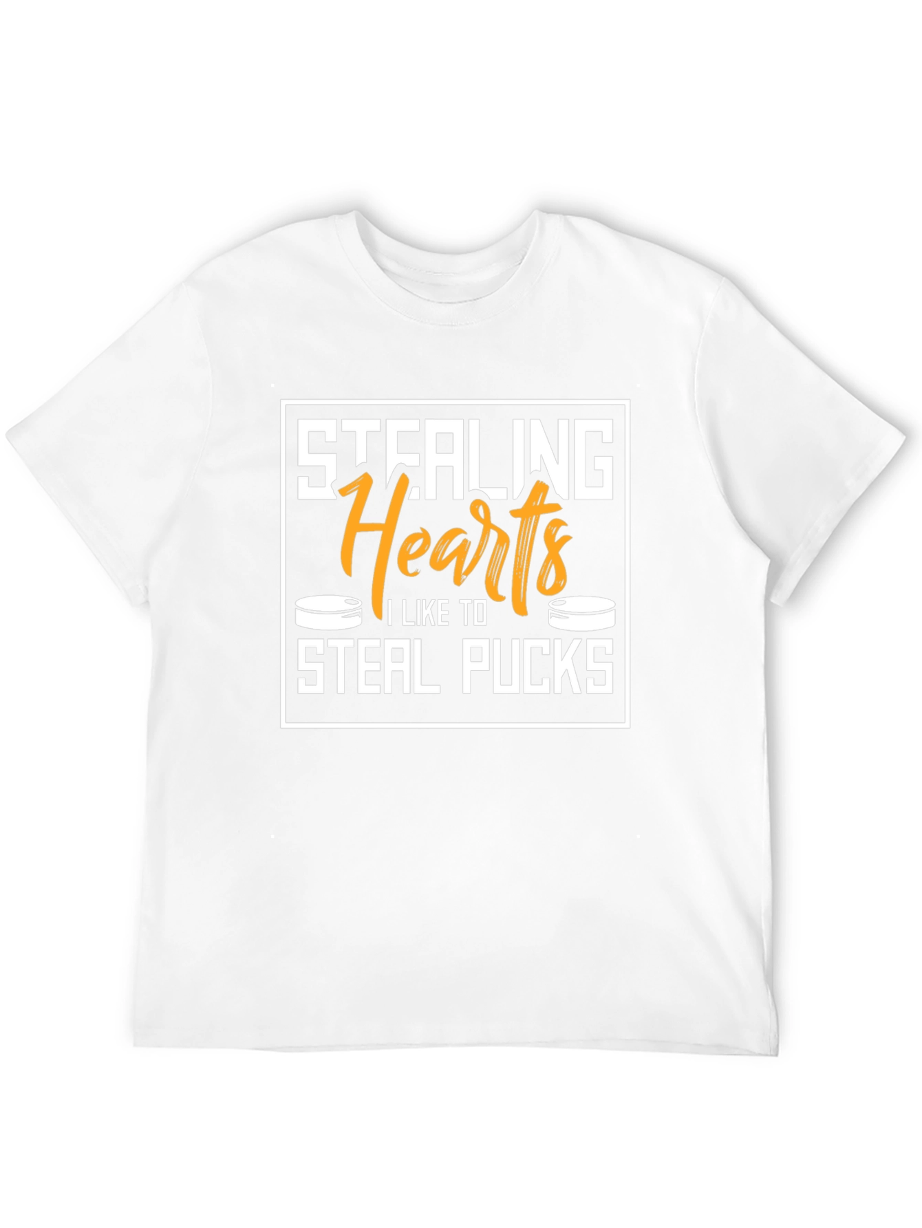 Stealing Hearts Steal Pucks Black Graphic Tee