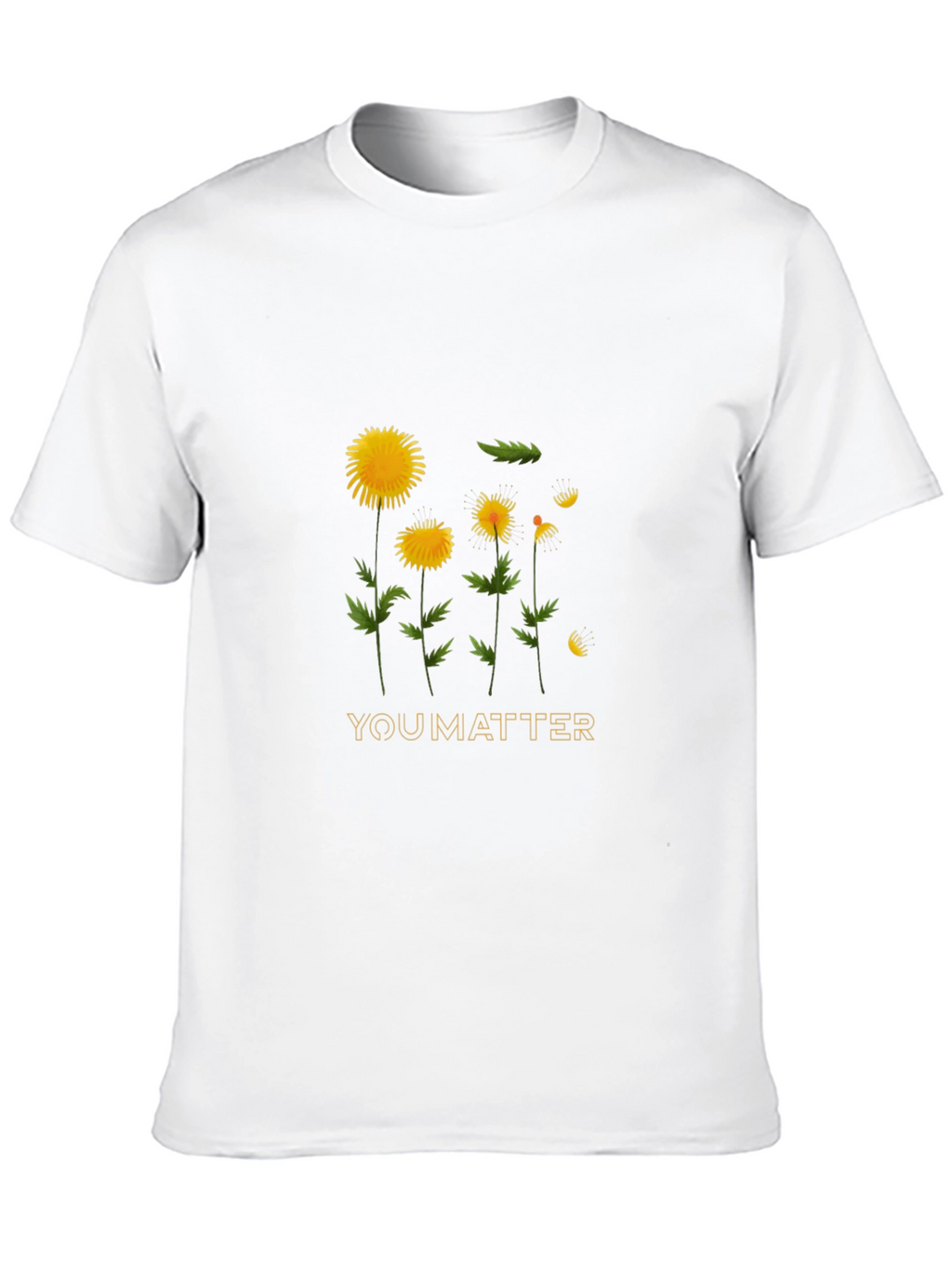 You Matter Dandelion Graphic Black T-Shirt
