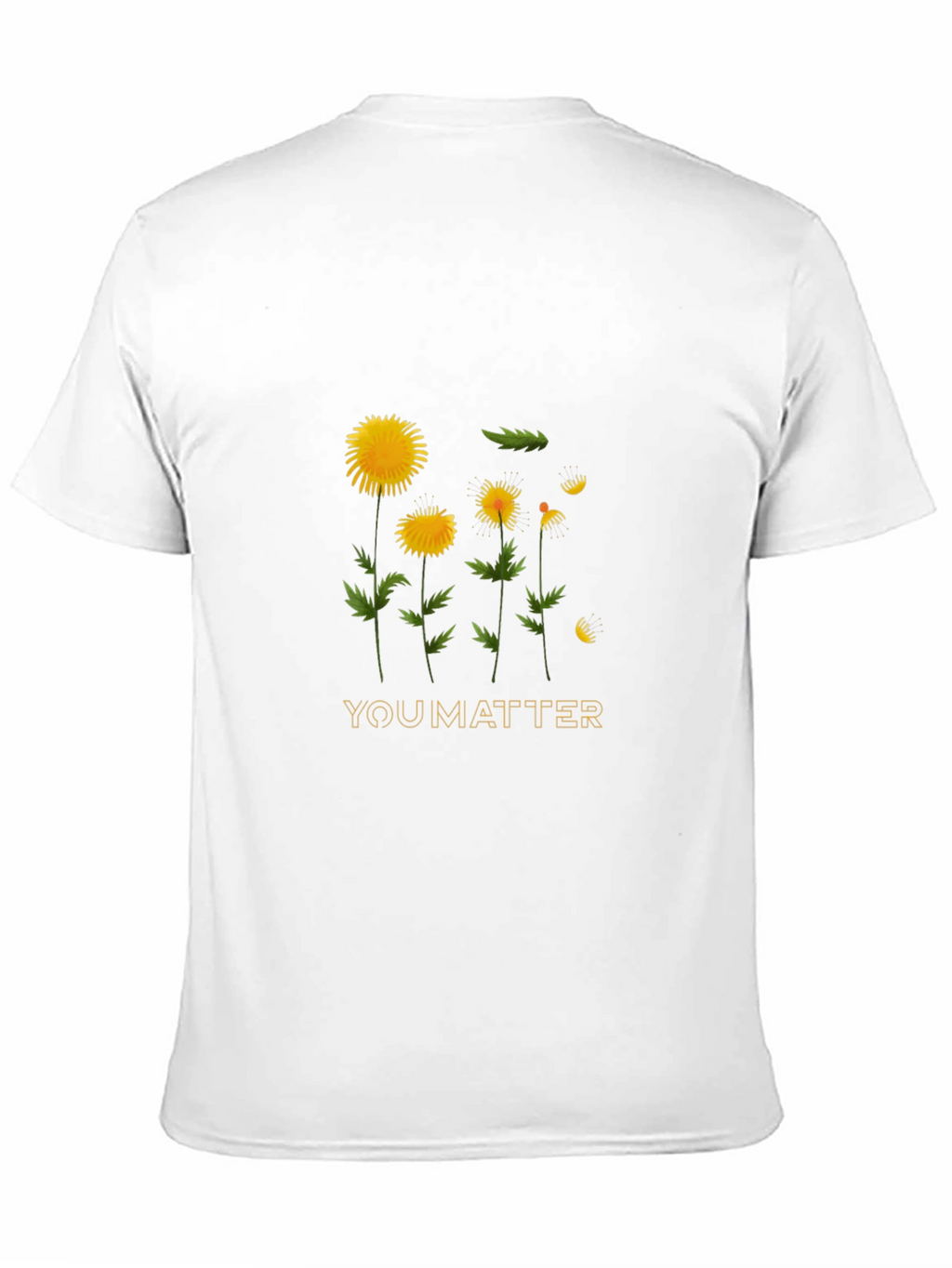 You Matter Dandelion Graphic Black T-Shirt