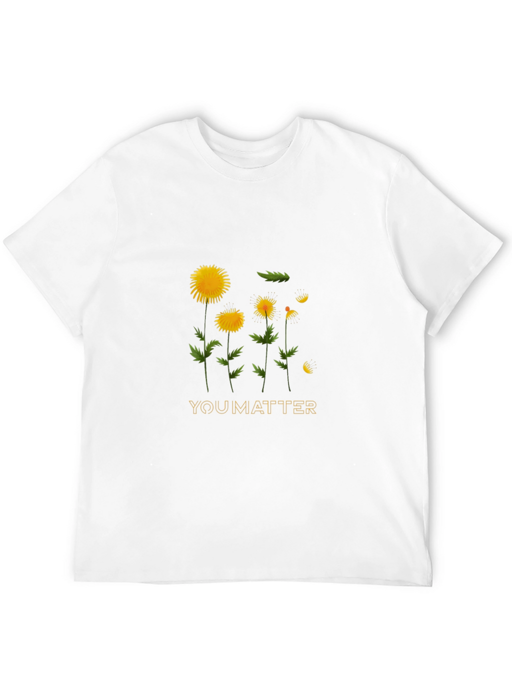You Matter Dandelion Graphic Black T-Shirt