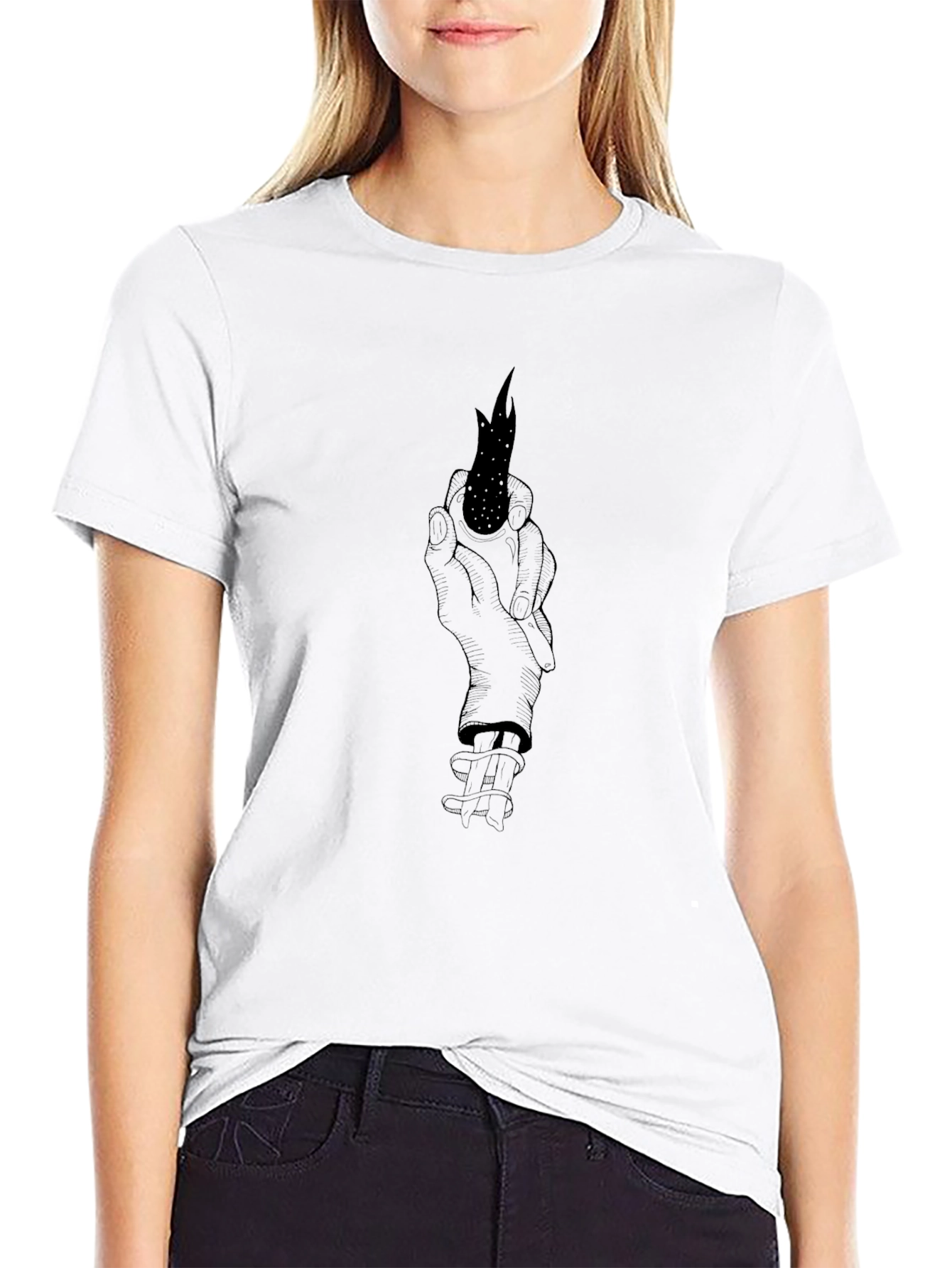 Dark Arts T-Shirt - Hand Holding Flame Design