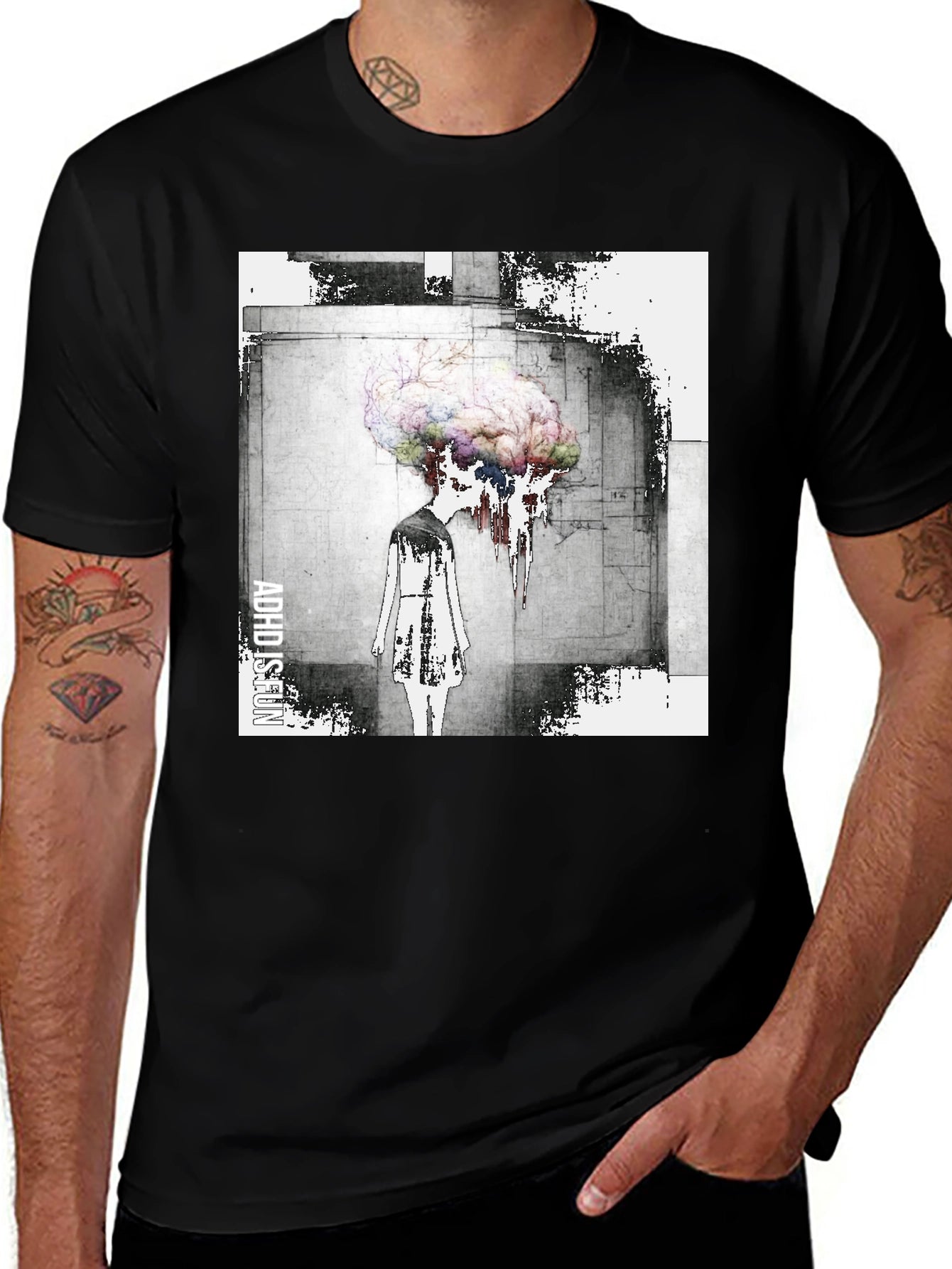 Abstract Brain T-Shirt - Artistic Graphic Tee