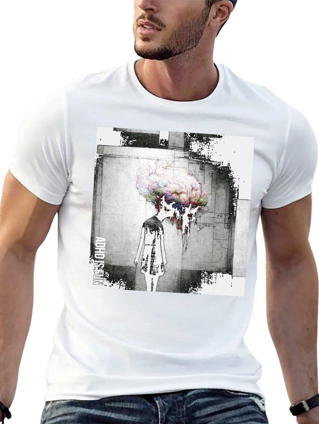 Abstract Brain T-Shirt - Artistic Graphic Tee