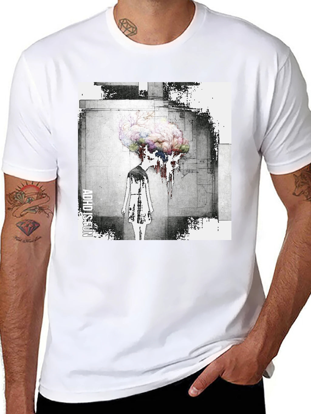 Abstract Brain T-Shirt - Artistic Graphic Tee