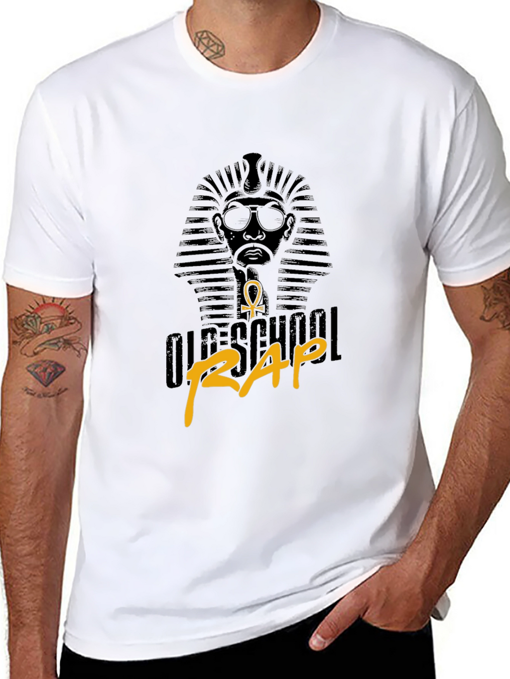 Old-School Rap T-Shirt - Egyptian Pharaoh Style