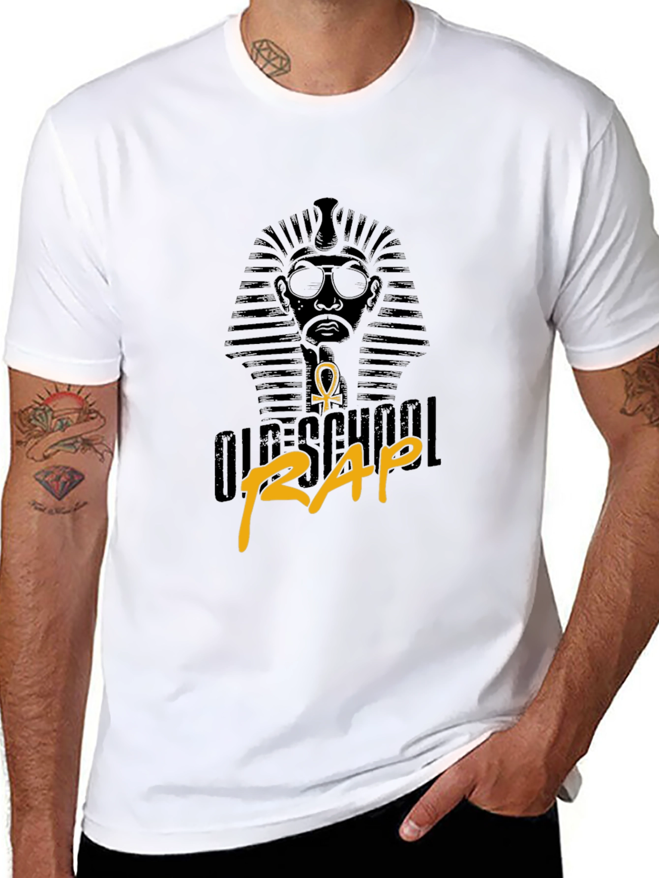 Old-School Rap T-Shirt - Egyptian Pharaoh Style