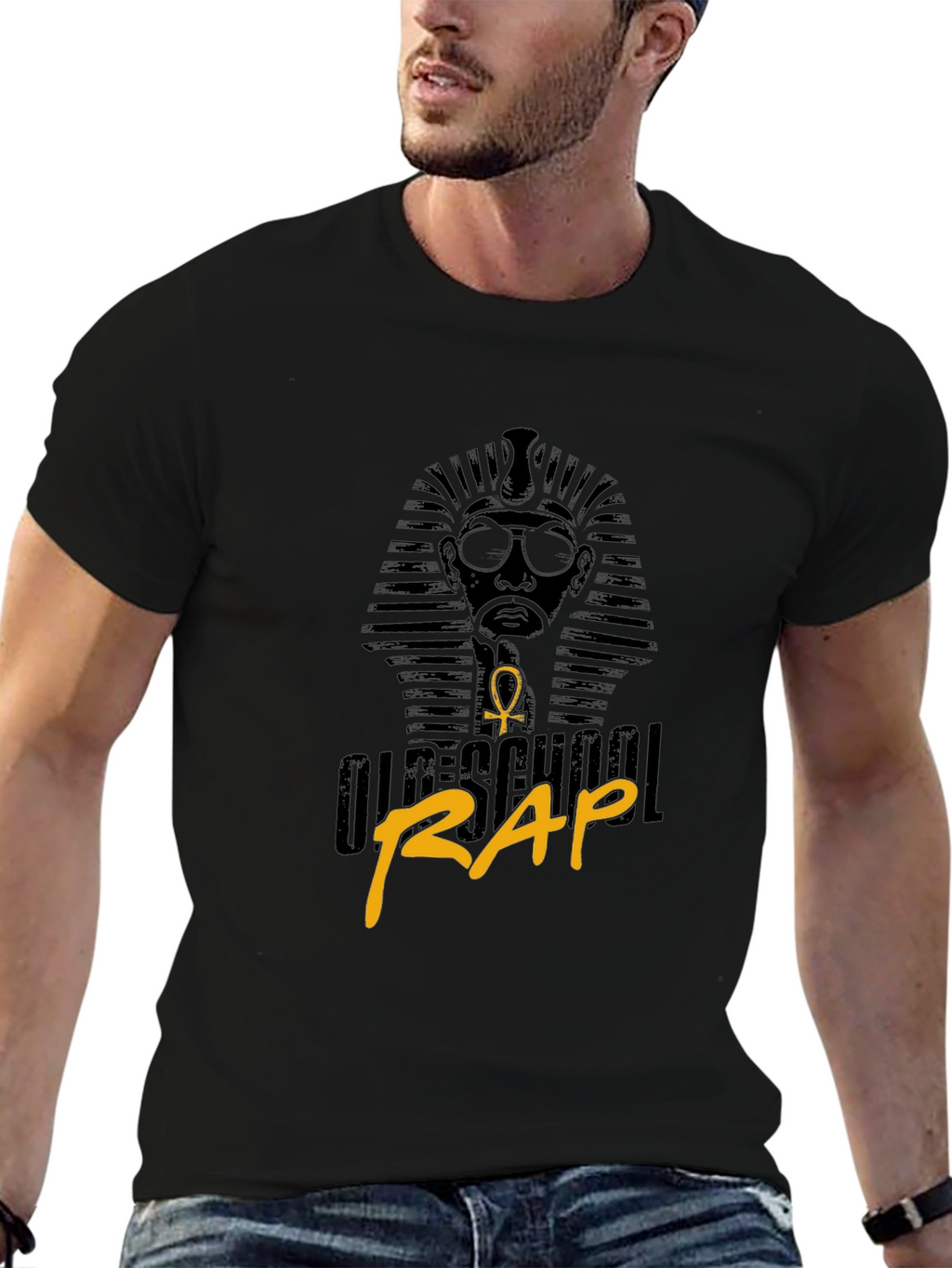 Old-School Rap T-Shirt - Egyptian Pharaoh Style