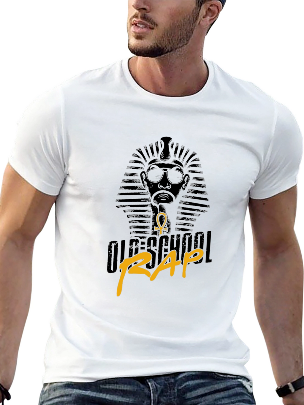 Old-School Rap T-Shirt - Egyptian Pharaoh Style