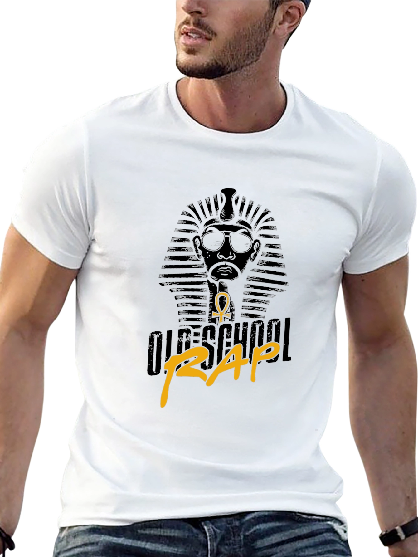 Old-School Rap T-Shirt - Egyptian Pharaoh Style