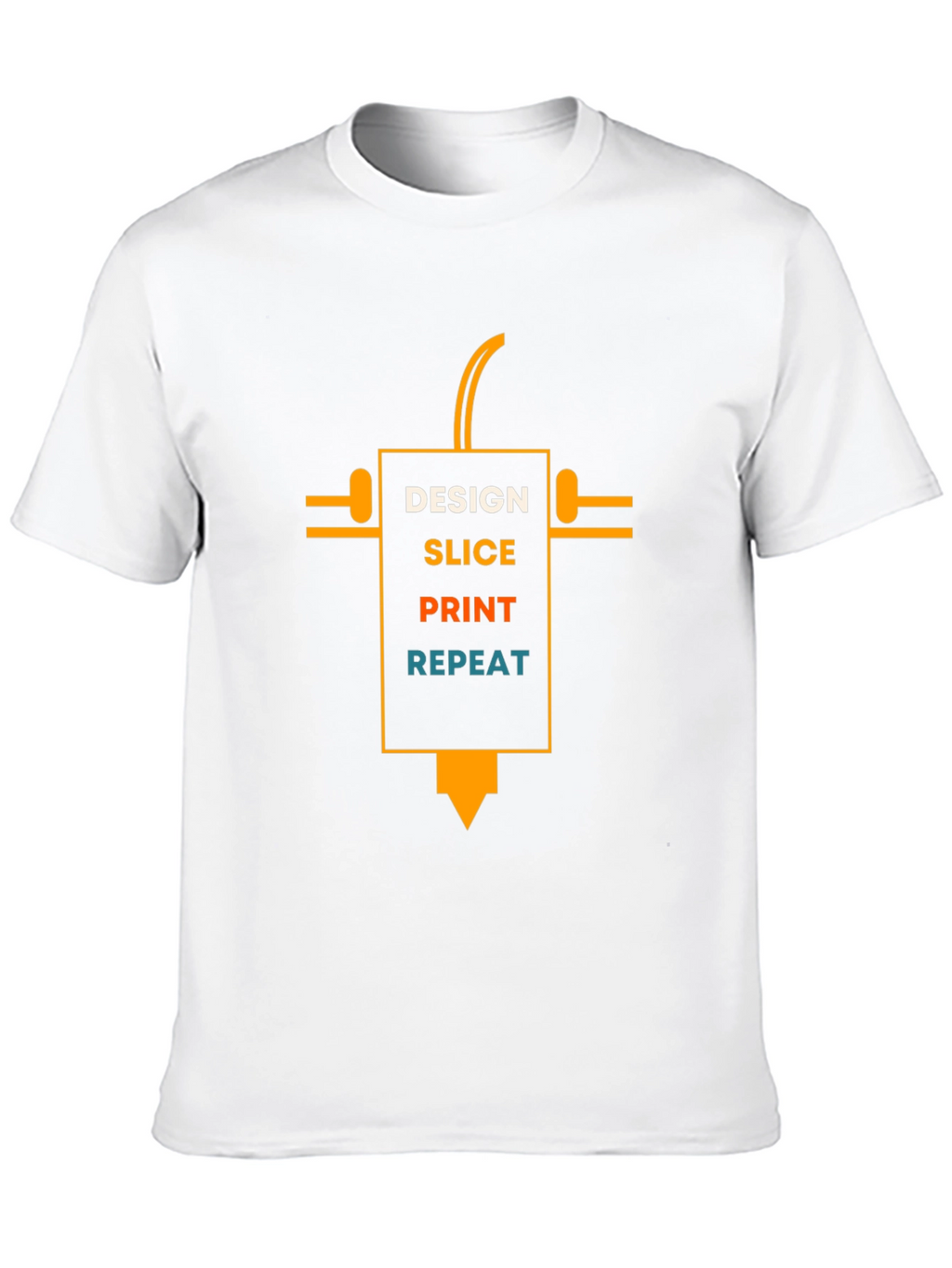 Design Slice Print Repeat Black T-Shirt