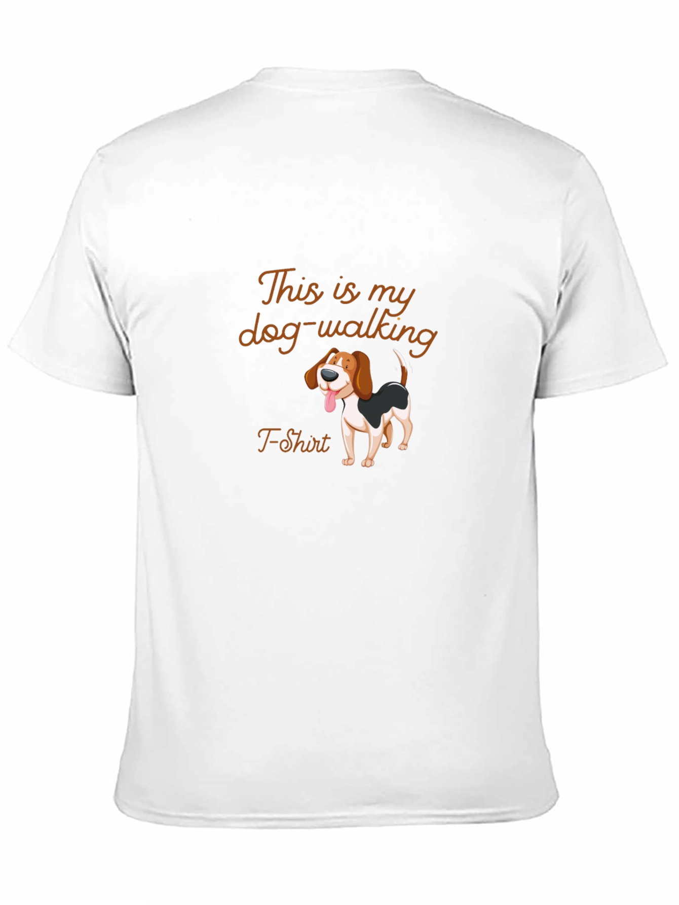 Dog Walking T-Shirt - Mens Black Tee