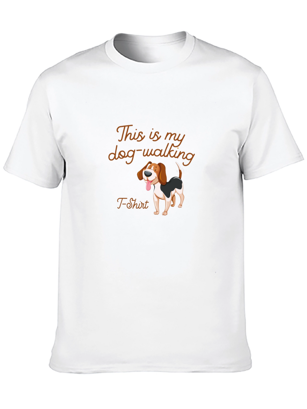 Dog Walking T-Shirt - Mens Black Tee