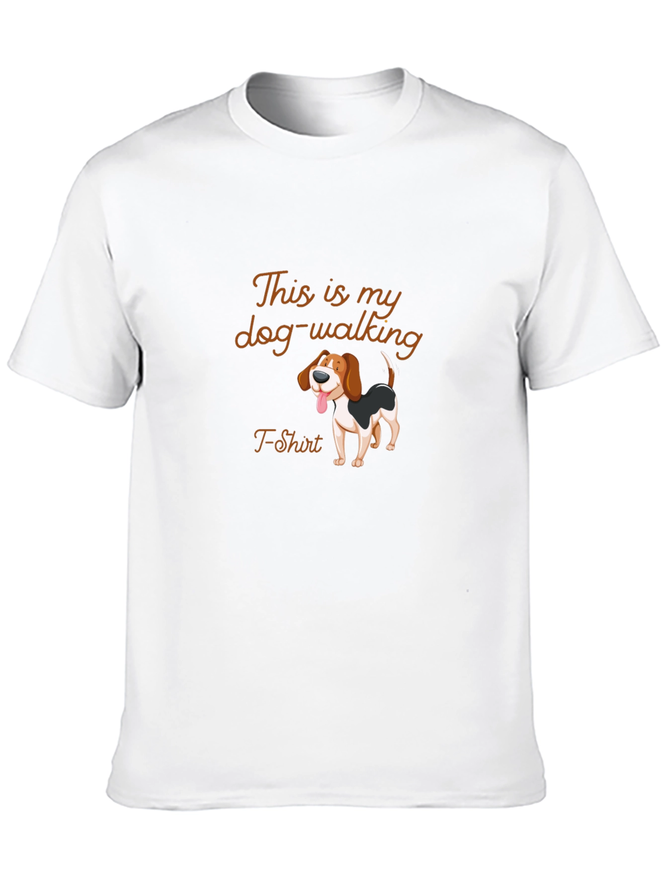 Dog Walking T-Shirt - Mens Black Tee