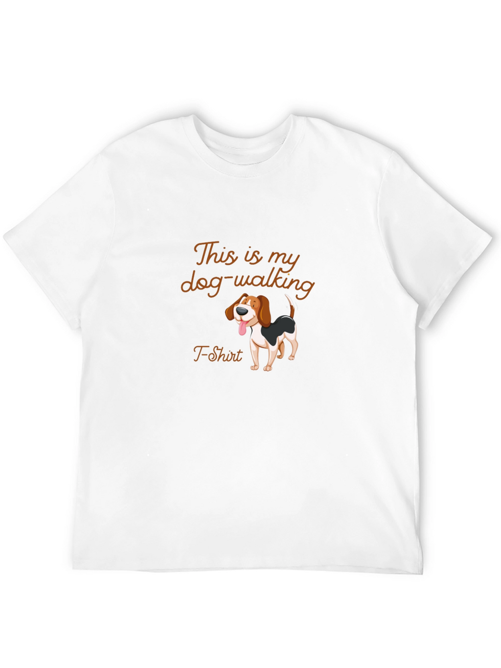 Dog Walking T-Shirt - Mens Black Tee