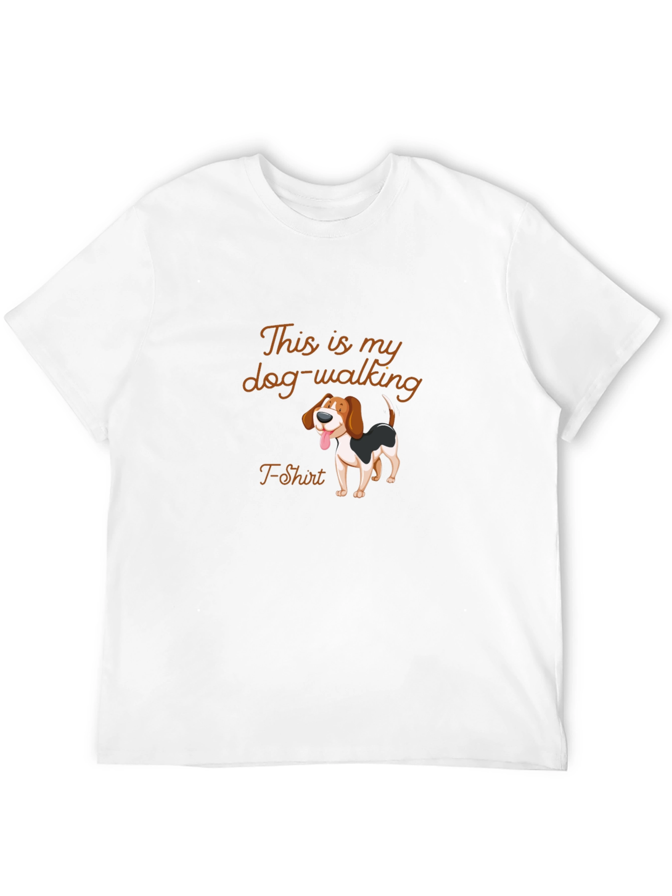 Dog Walking T-Shirt - Mens Black Tee
