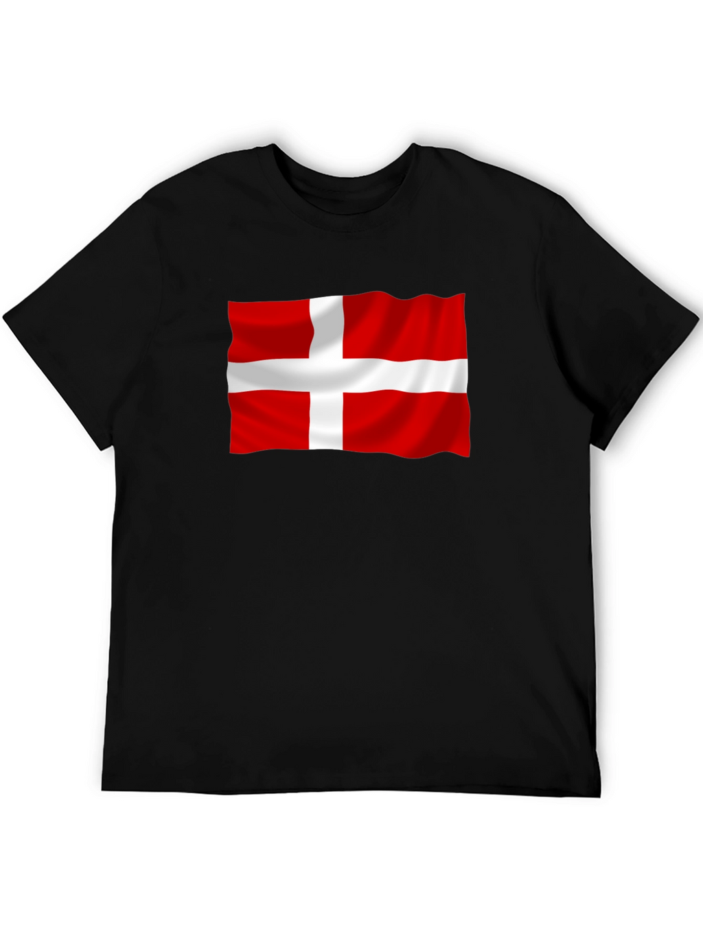 Denmark Flag Graphic Tee - Black