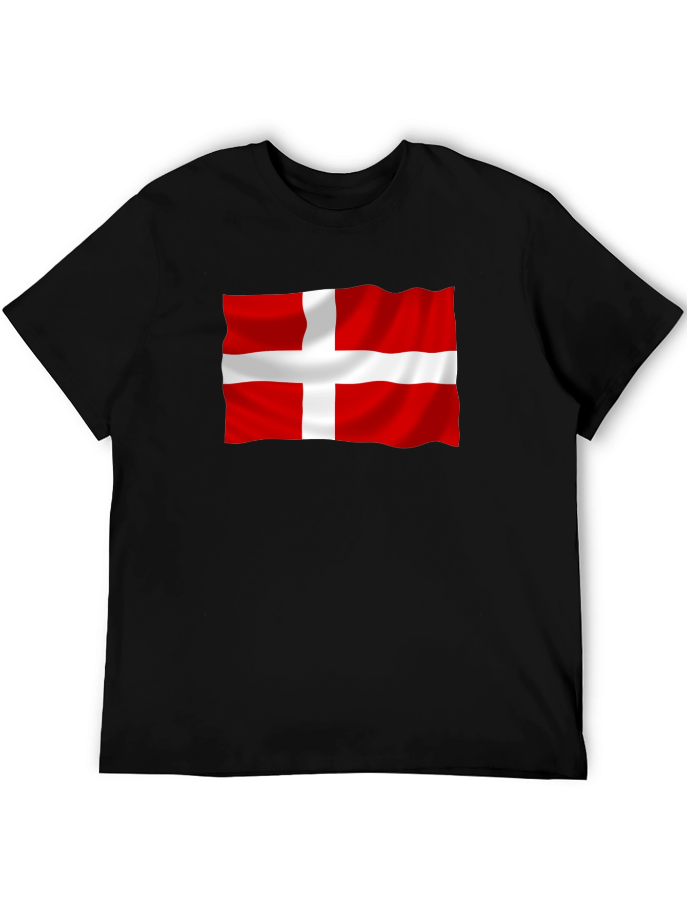 Denmark Flag Graphic Tee - Black