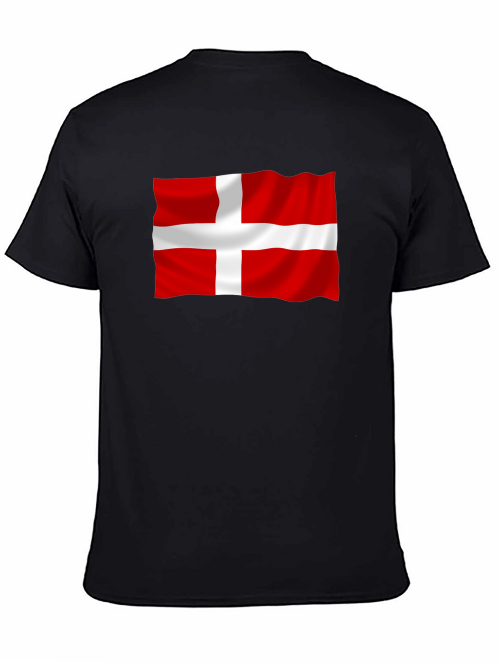 Denmark Flag Graphic Tee - Black