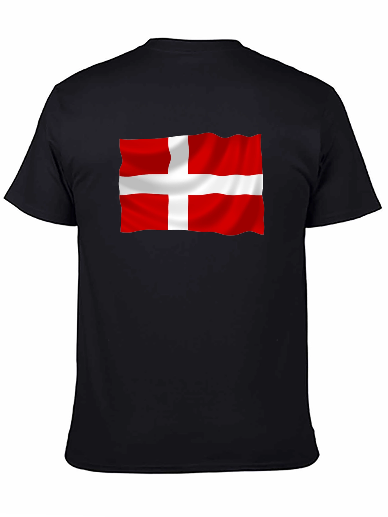 Denmark Flag Graphic Tee - Black