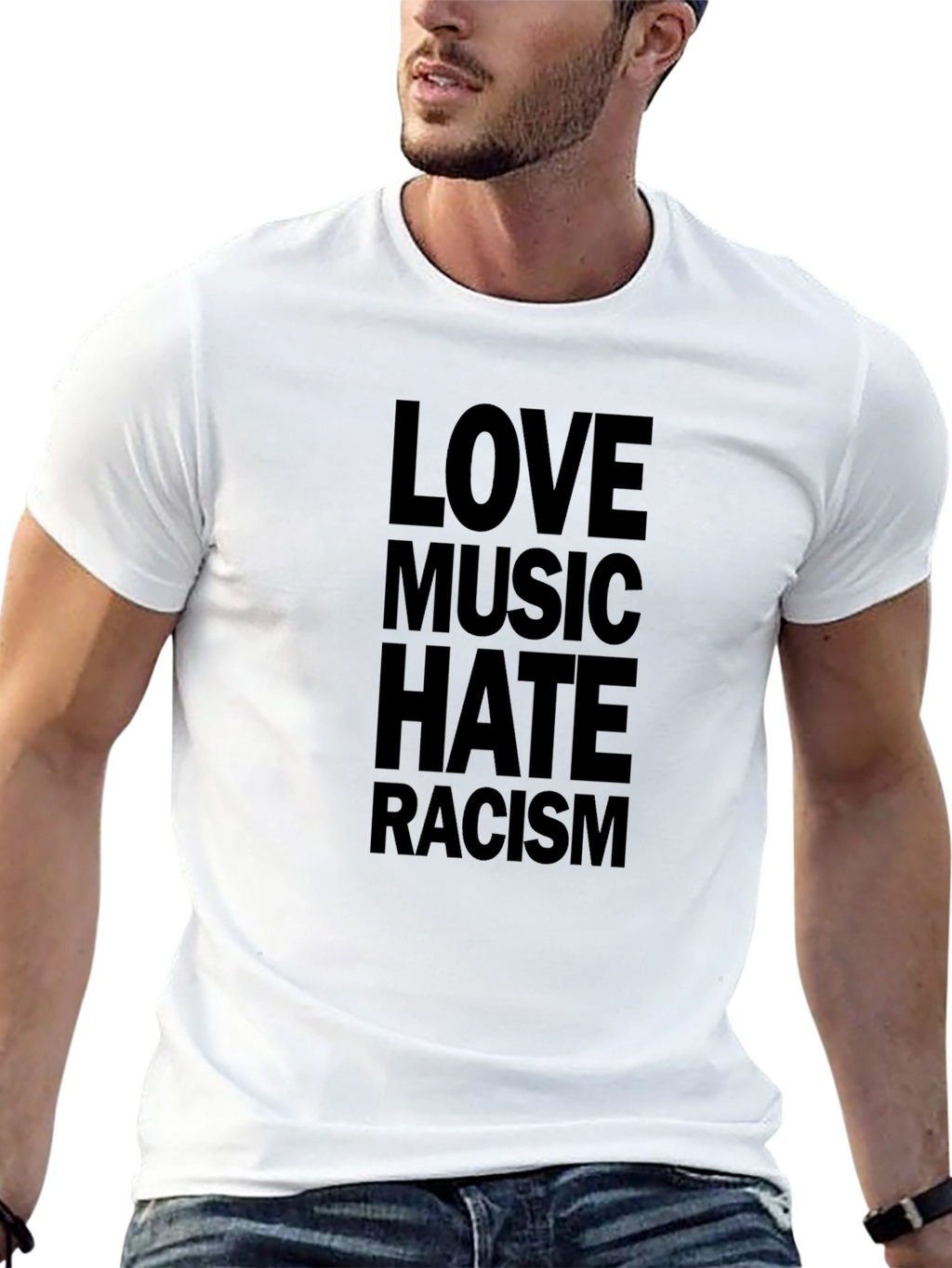 Love Music Hate Racism Graphic Tee