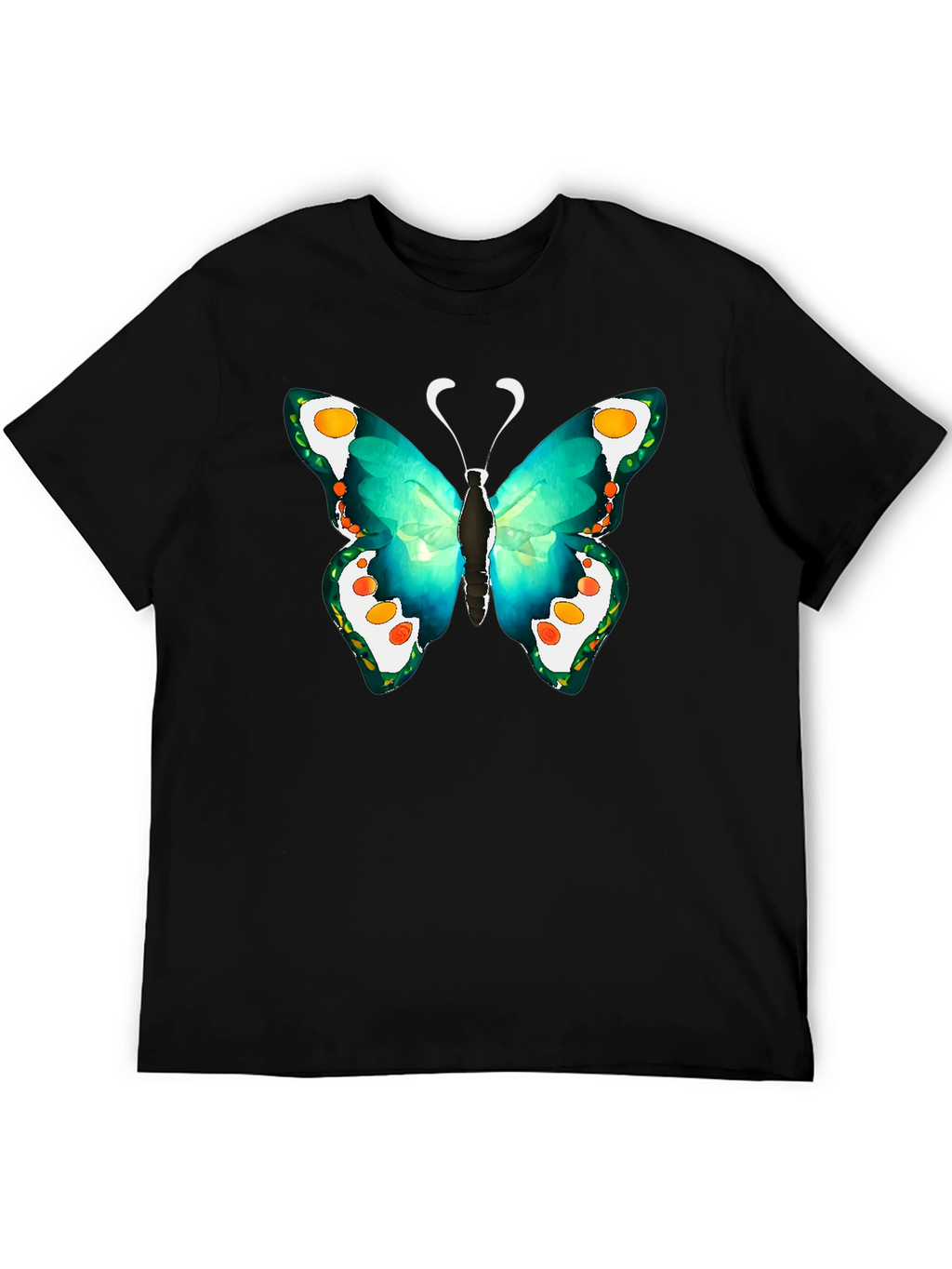 Butterfly Graphic Tee - Mens Black T-Shirt