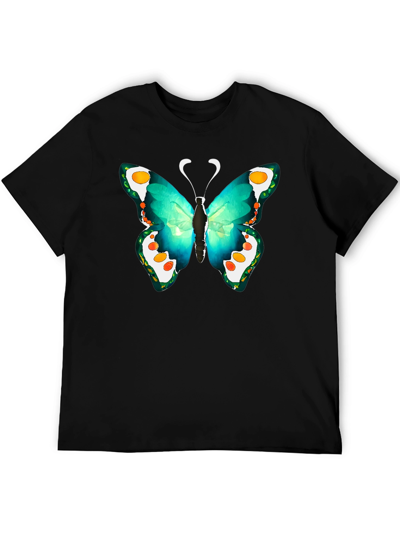 Butterfly Graphic Tee - Mens Black T-Shirt