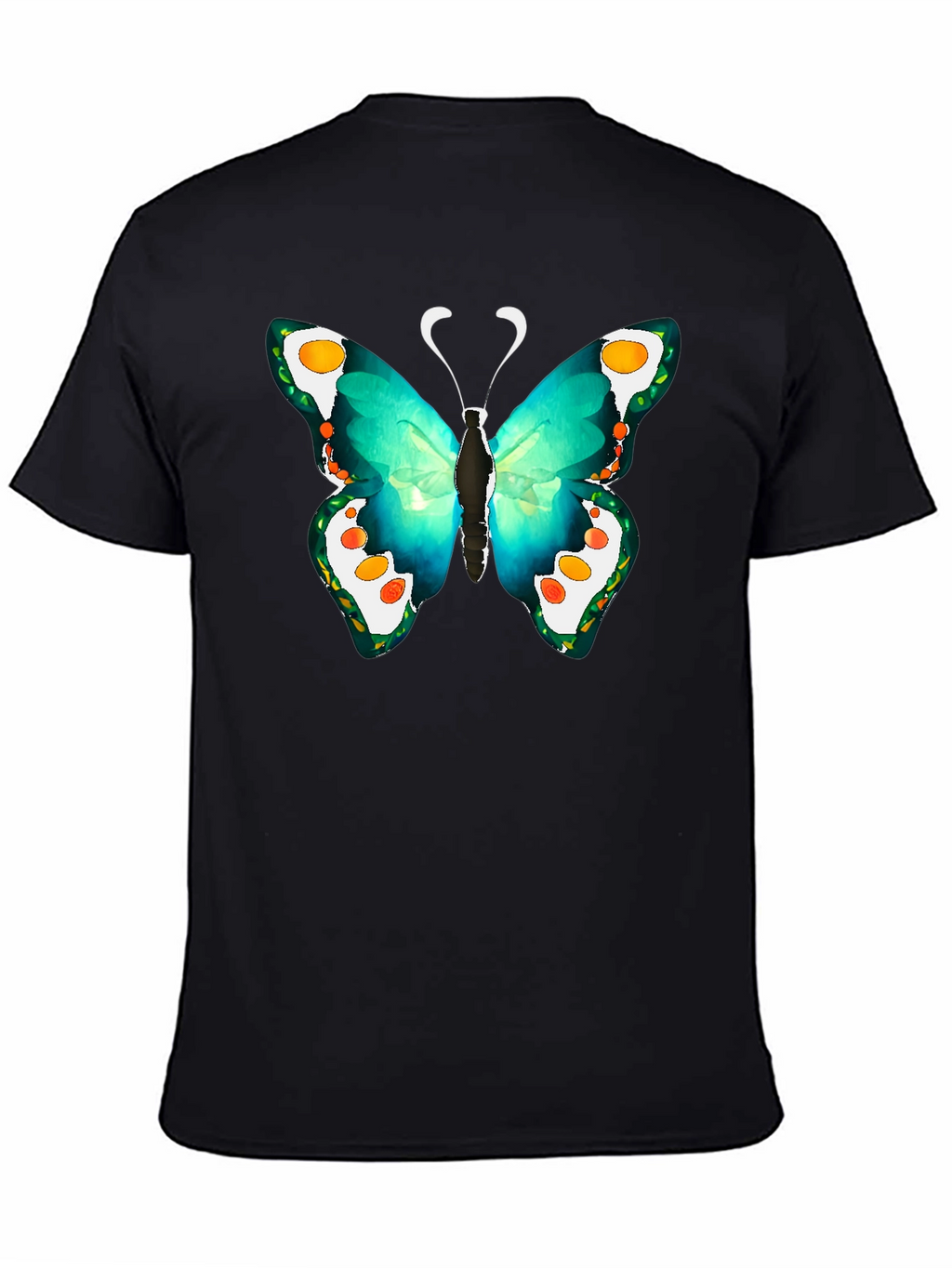 Butterfly Graphic Tee - Mens Black T-Shirt