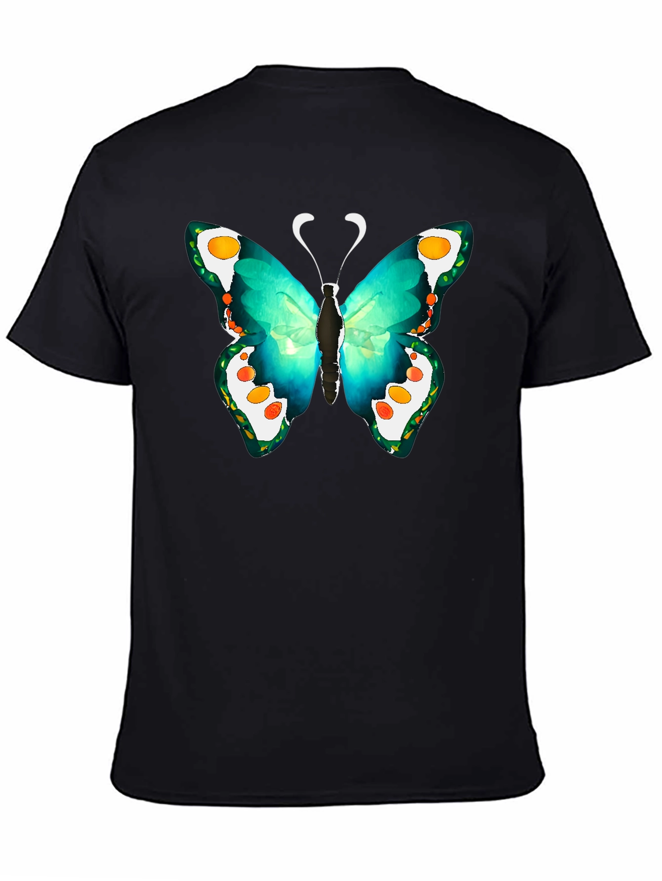 Butterfly Graphic Tee - Mens Black T-Shirt