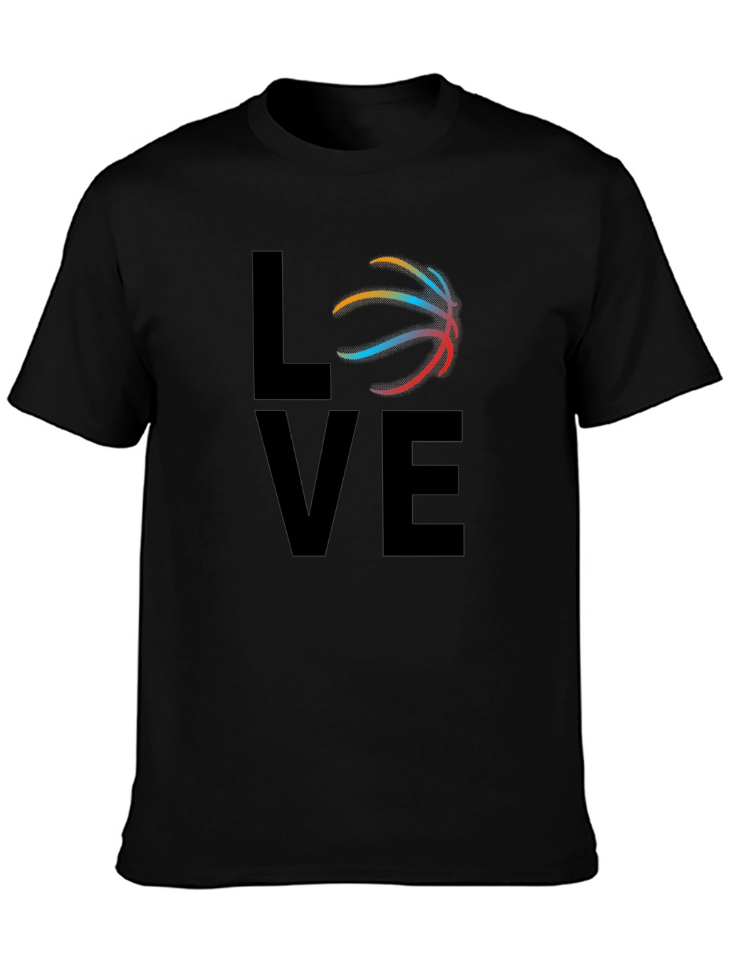 Basketball Love Graphic T-Shirt - Black