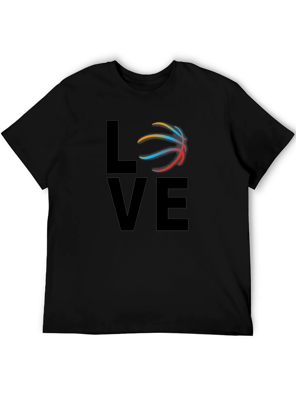 Basketball Love Graphic T-Shirt - Black