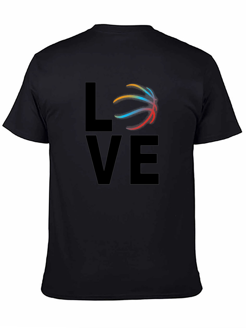 Basketball Love Graphic T-Shirt - Black
