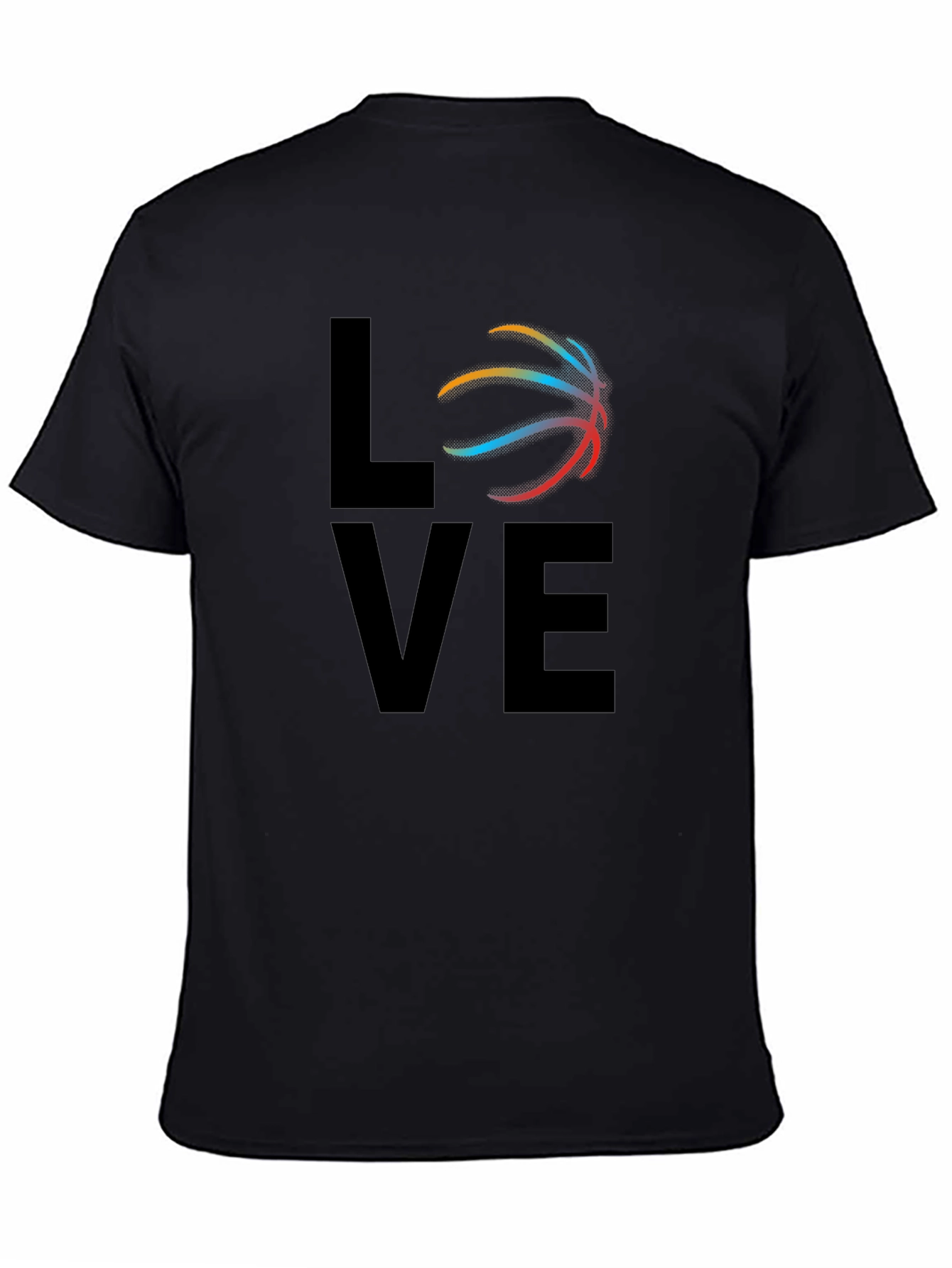 Basketball Love Graphic T-Shirt - Black