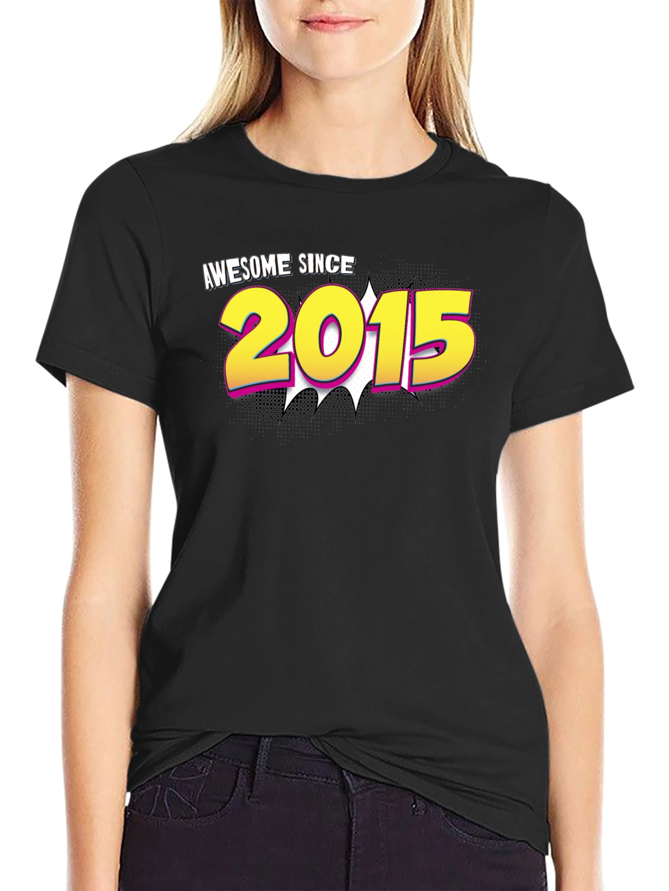 Awesome Since 2015 Black T-Shirt