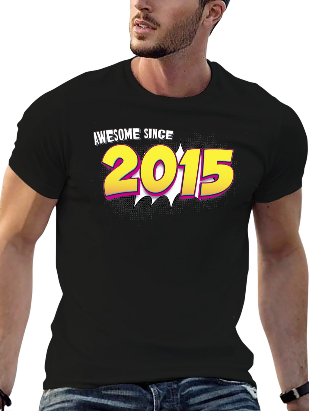 Awesome Since 2015 Black T-Shirt