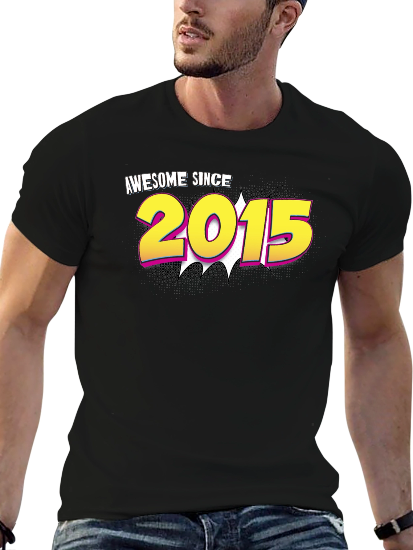 Awesome Since 2015 Black T-Shirt