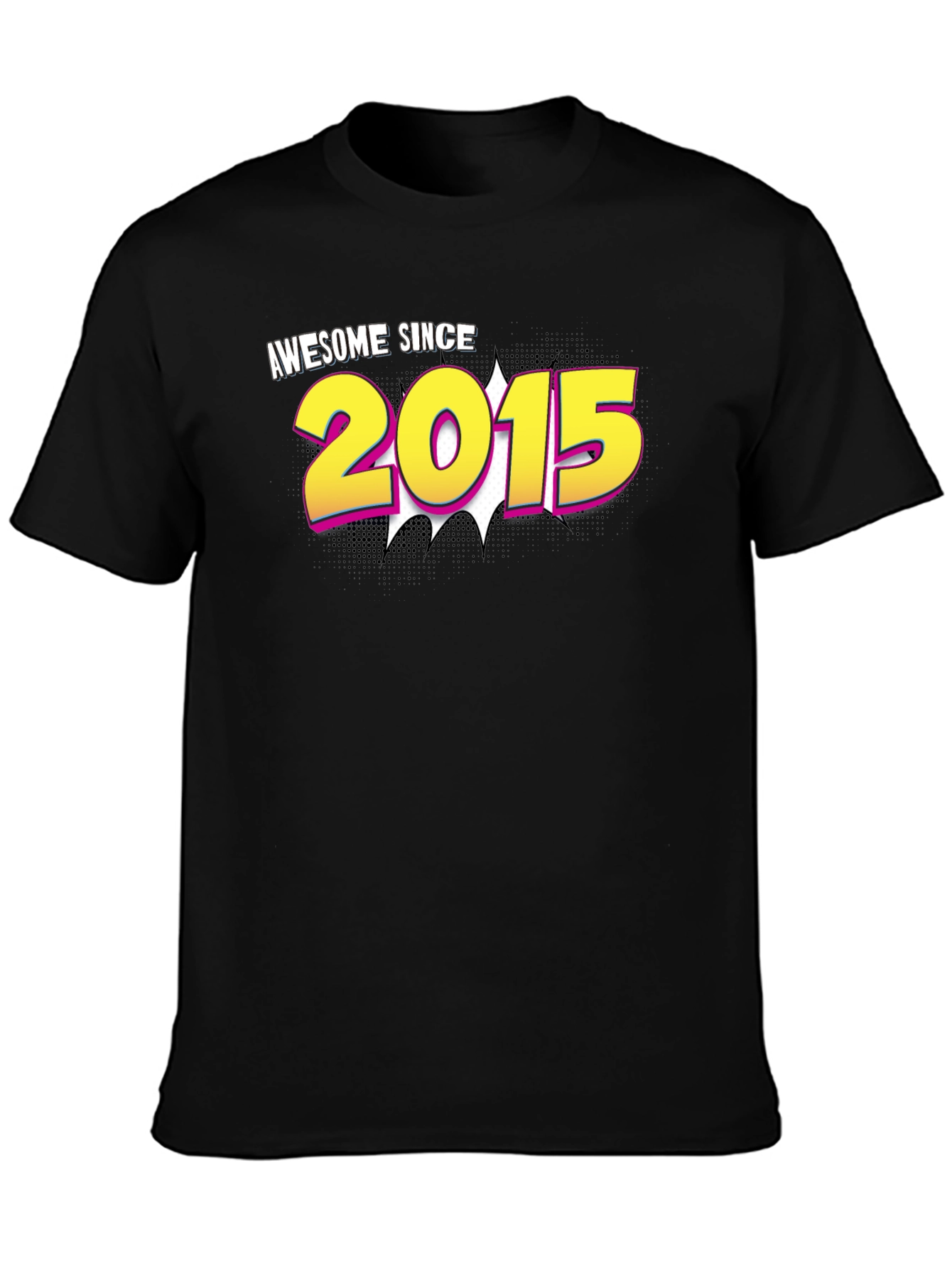 Awesome Since 2015 Black T-Shirt