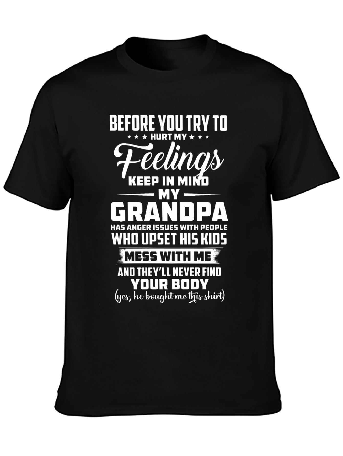 Grandpas Anger Funny Graphic T-Shirt