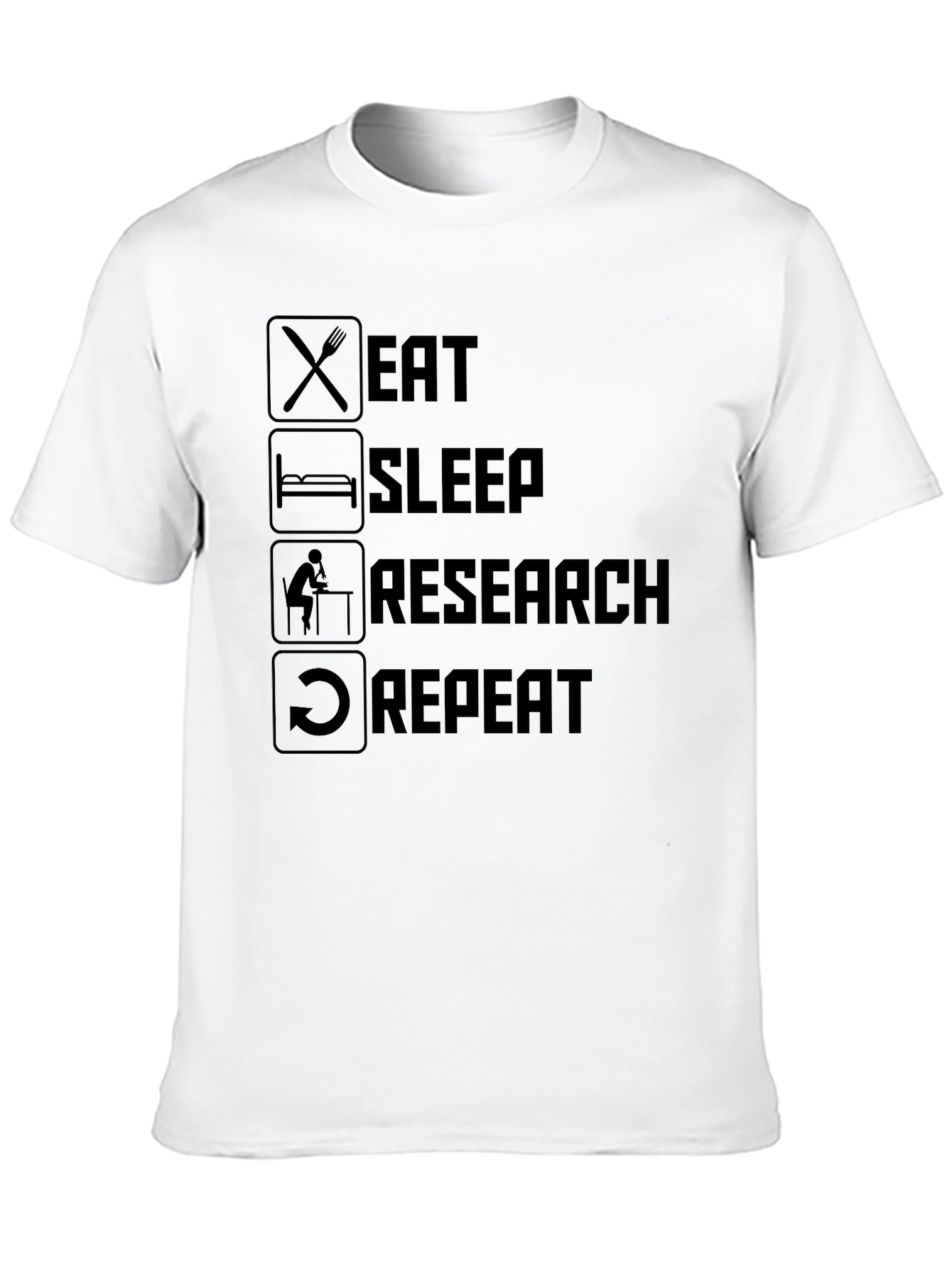 Eat Sleep Research Repeat T-Shirt