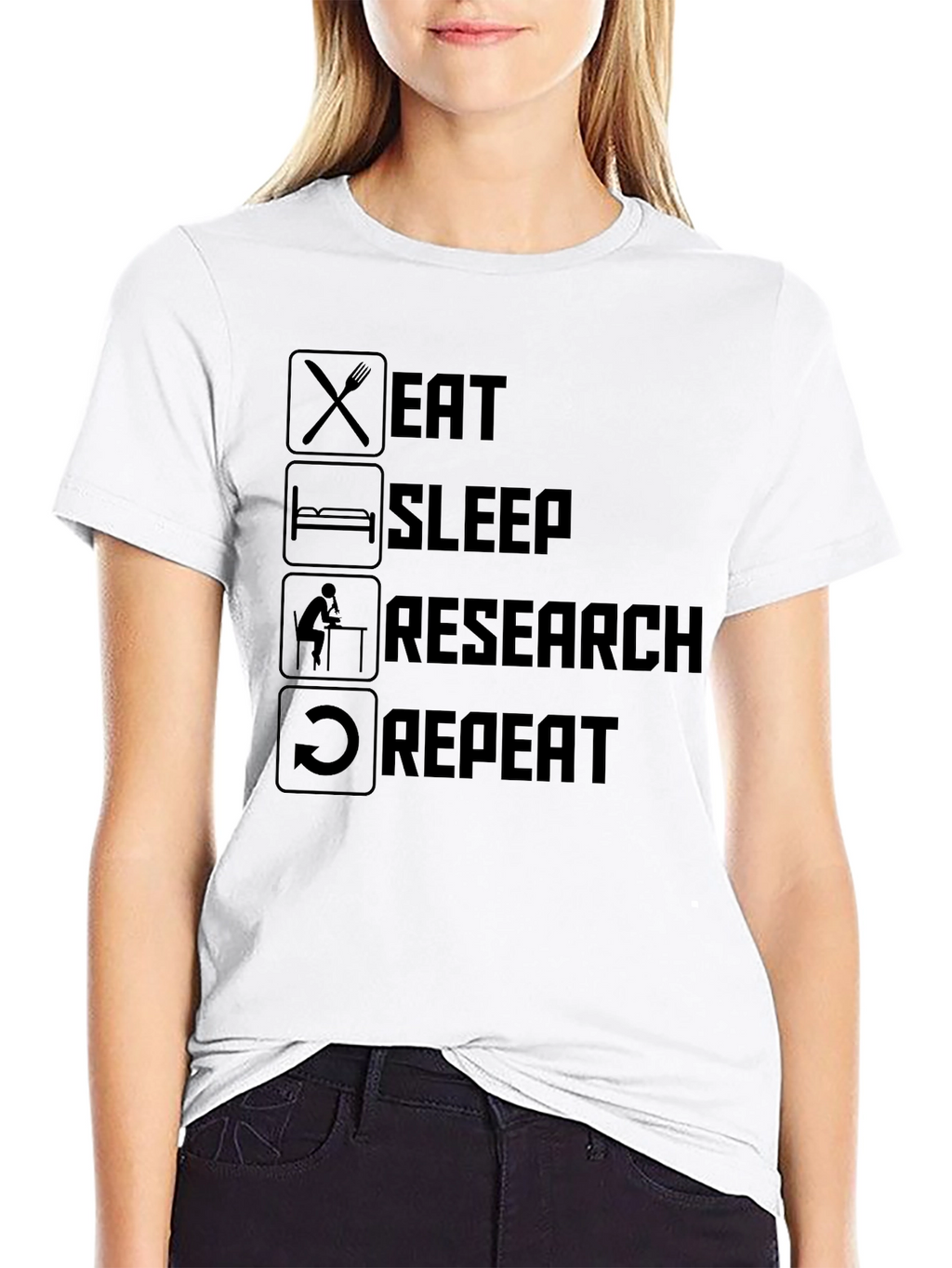 Eat Sleep Research Repeat T-Shirt