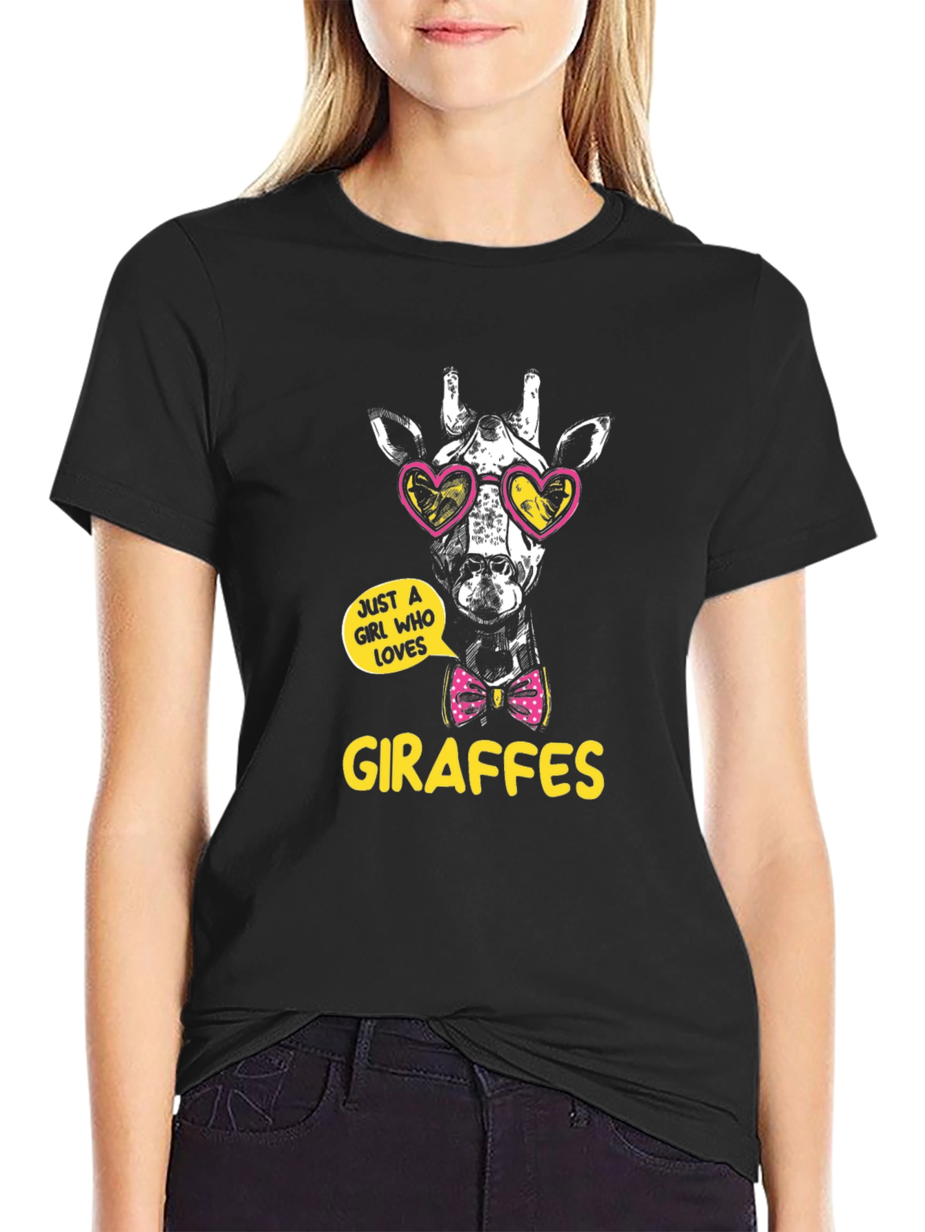 Giraffe Lover T-Shirt Just a Girl Who Loves Giraffes Tee