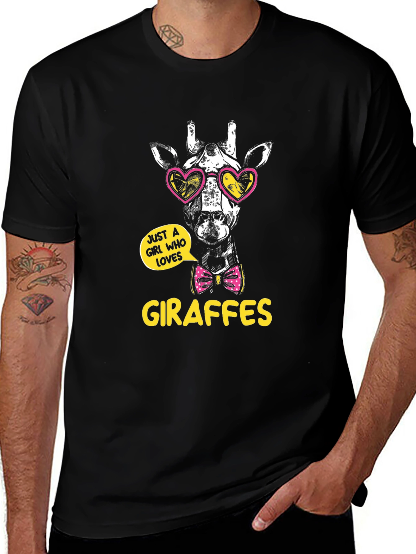 Giraffe Lover T-Shirt Just a Girl Who Loves Giraffes Tee