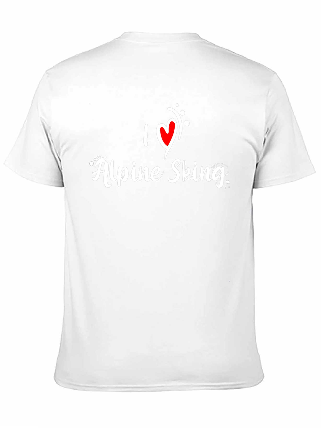 I Love Alpine Skiing Black T-Shirt