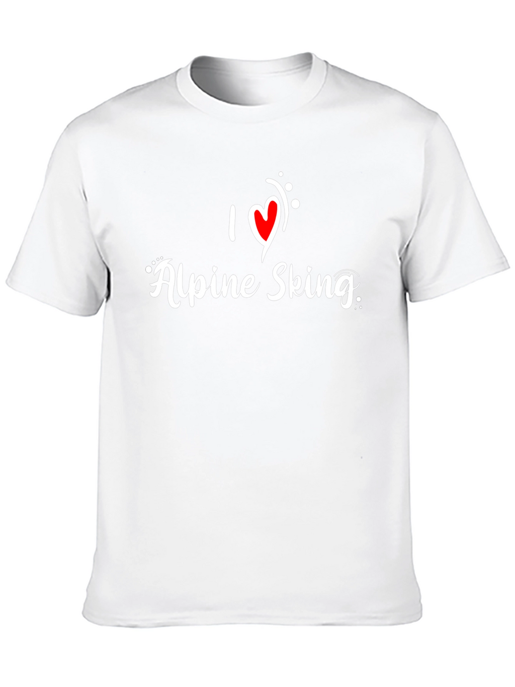 I Love Alpine Skiing Black T-Shirt