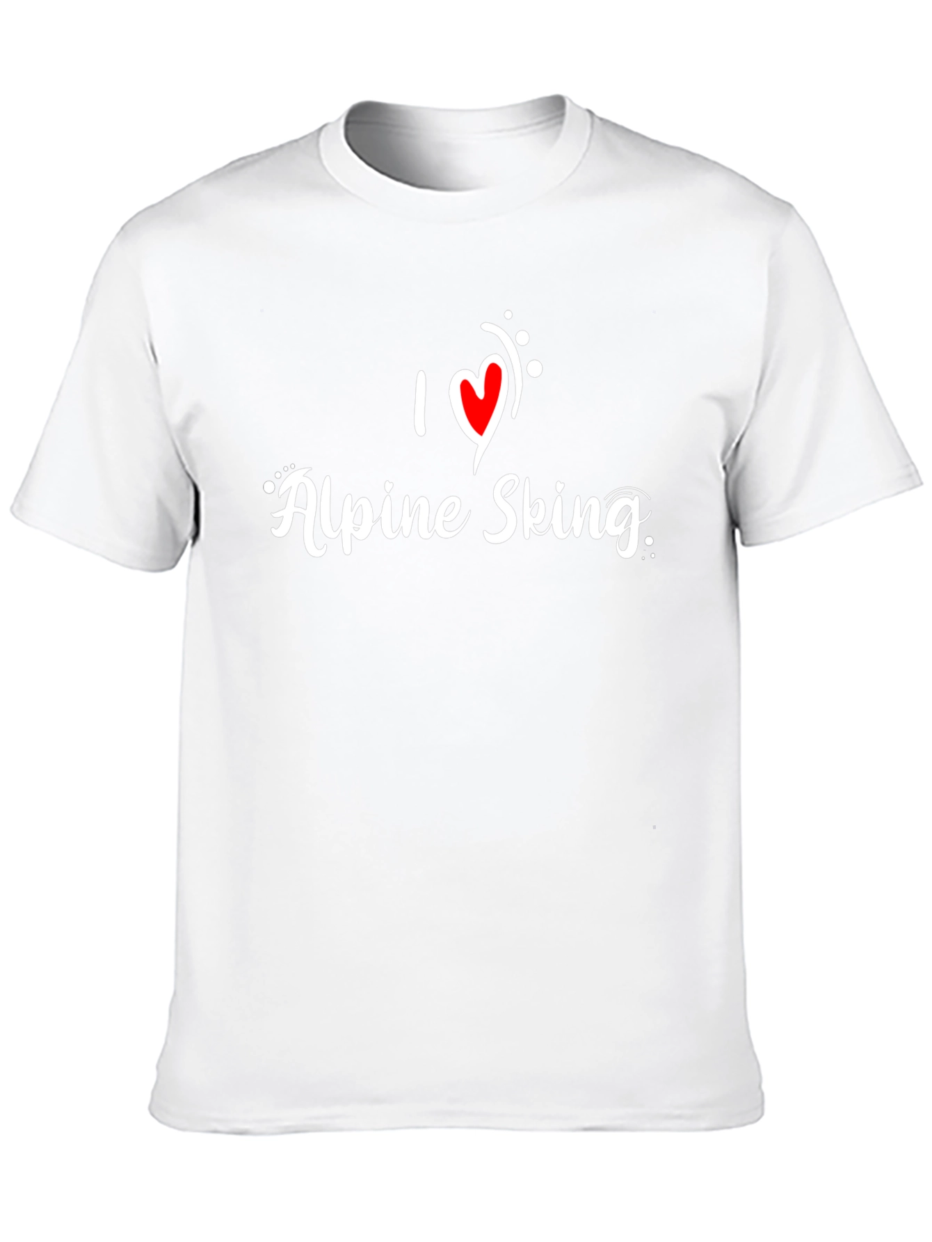 I Love Alpine Skiing Black T-Shirt