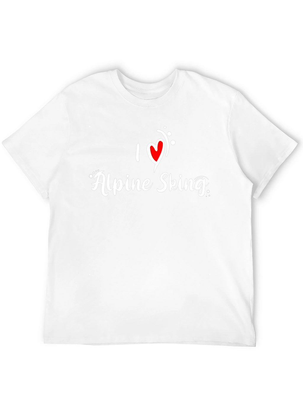 I Love Alpine Skiing Black T-Shirt