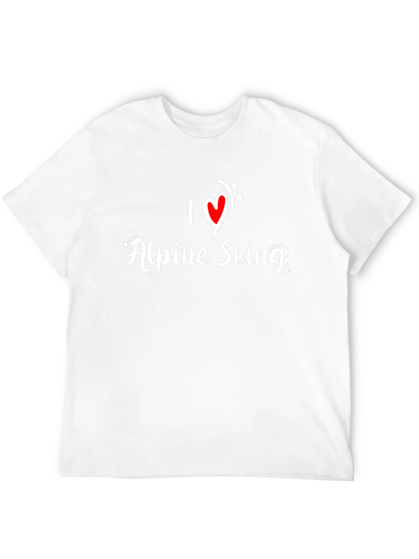 I Love Alpine Skiing Black T-Shirt