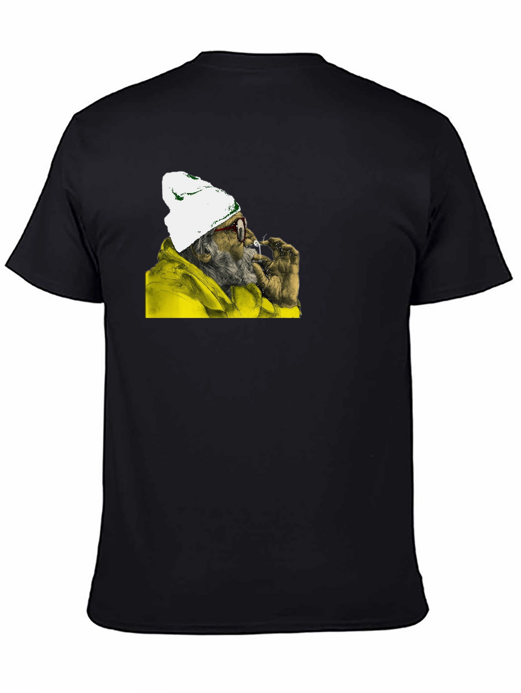 Smoking Chimp Graphic Tee - Black