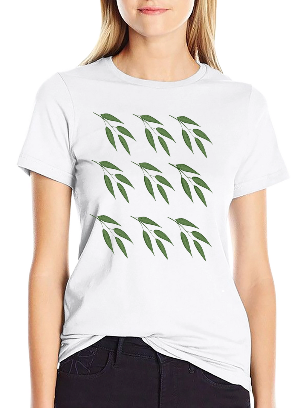 Leaf Pattern T-Shirt - Nature Inspired Casual Wear