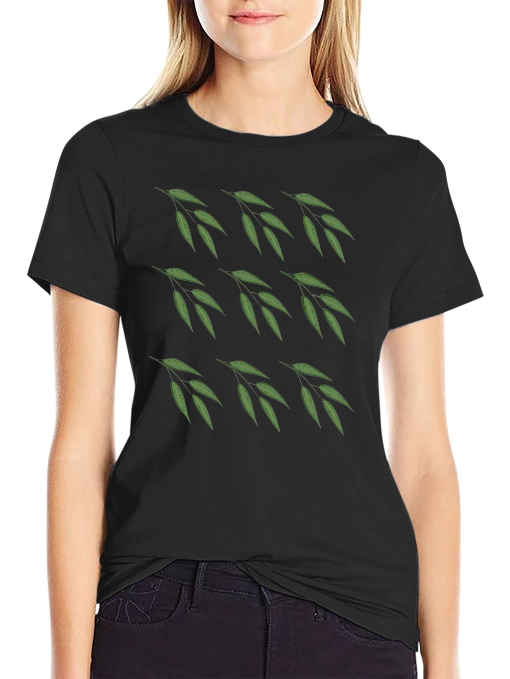 Leaf Pattern T-Shirt - Nature Inspired Casual Wear