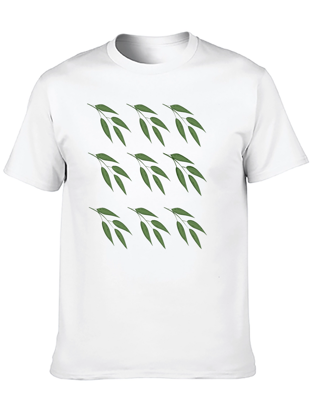Leaf Pattern T-Shirt - Nature Inspired Casual Wear